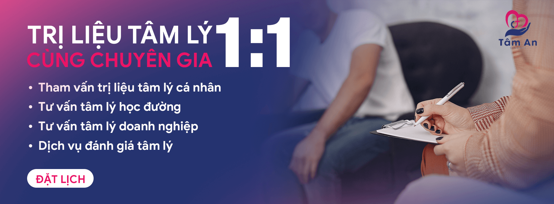 Trị Liệu Tâm Lý Tâm An với đội ngũ chuyên gia chuyên nghiệp