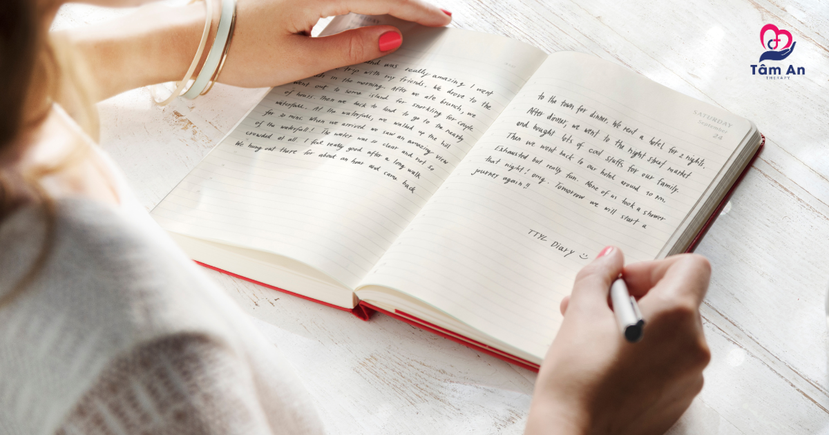 Viết ra cảm xúc hay chia sẻ với người khác là cách lành mạnh để giữ sự cân bằng trong tâm trí.